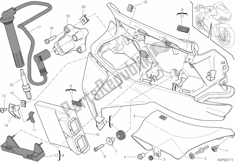 All parts for the Control Unit of the Ducati Superbike 1199 Panigale ABS 2012